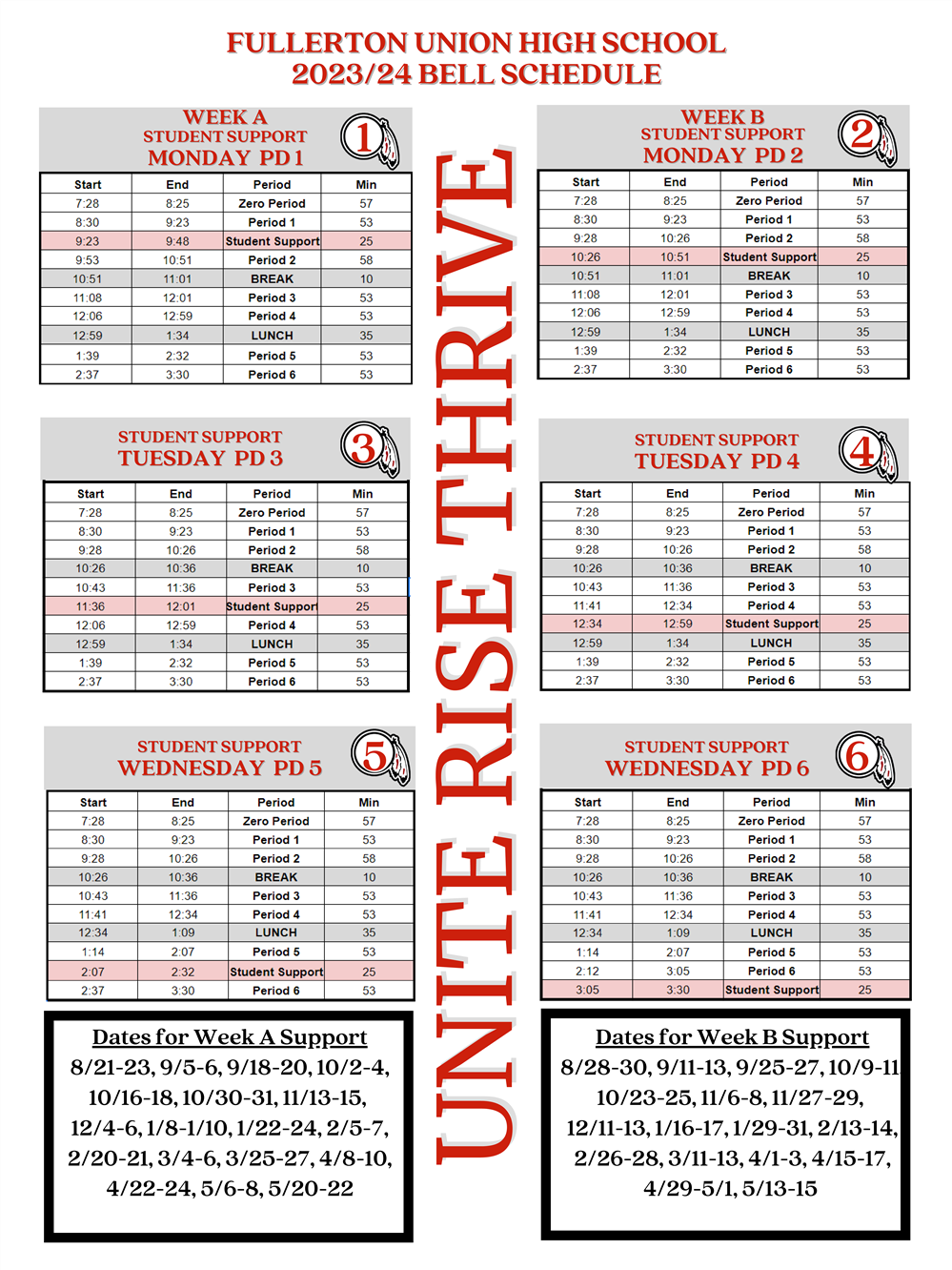 2022/2023 Schedule flyer